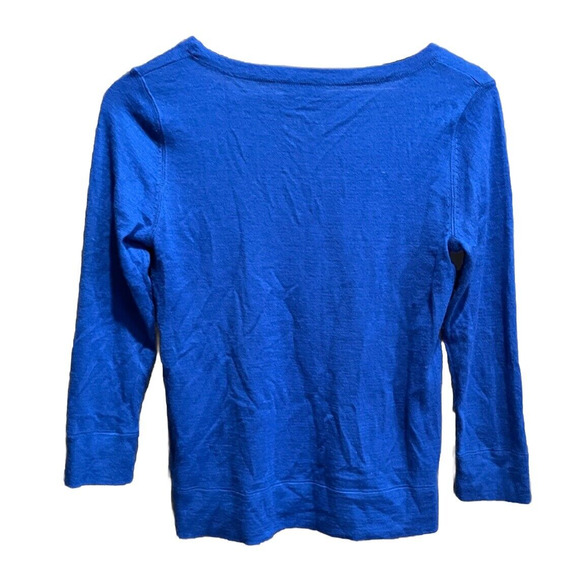 ATM Blue 100% Cashmere Long Sleeve Crew Neck Women's Sweater Size Small - Picture 2 of 5
